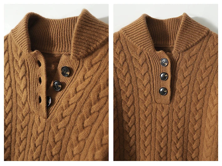 Stella | Women's Cable Knit Button Up Sweater