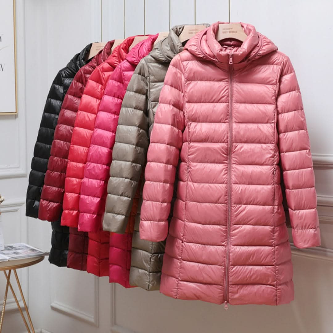 Lindsay | Women's Quilted Longline Hooded Puffer Jacket
