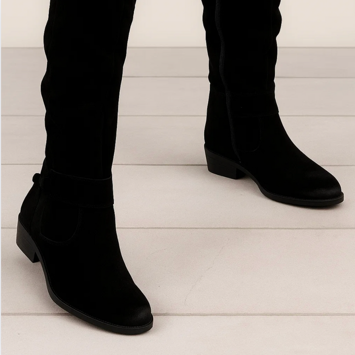 Brenda | Women's Knee-High Slouch Block Heel Boots