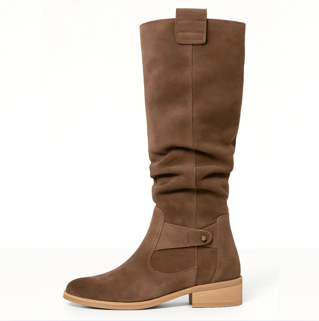 Brenda | Women's Knee-High Slouch Block Heel Boots