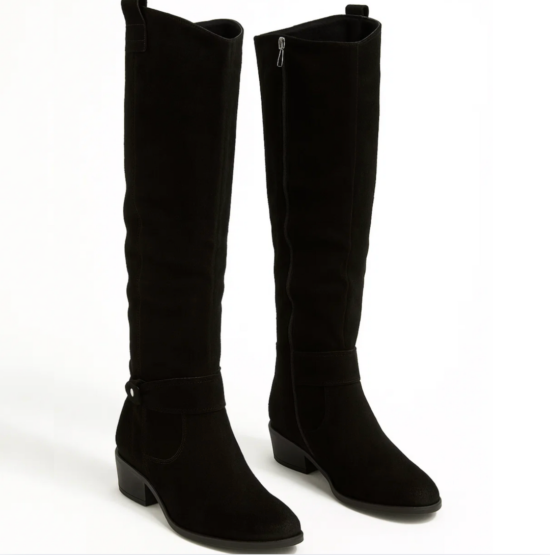 Brenda | Women's Knee-High Slouch Block Heel Boots