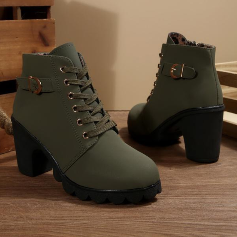Philippa | Women's Lace-Up Chunky Ankle Boots