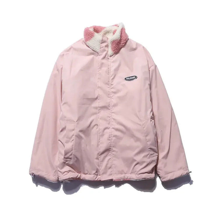 Cathy | Women's Reversible Heart Print Fleece Jacket