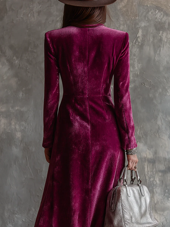 Virginia | Women's Lilac Velvet Blazer Maxi Dress
