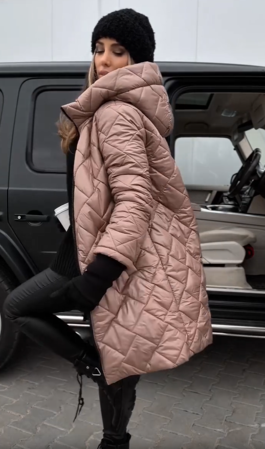 Rita | Women's Quilted Longline Hooded Jacket