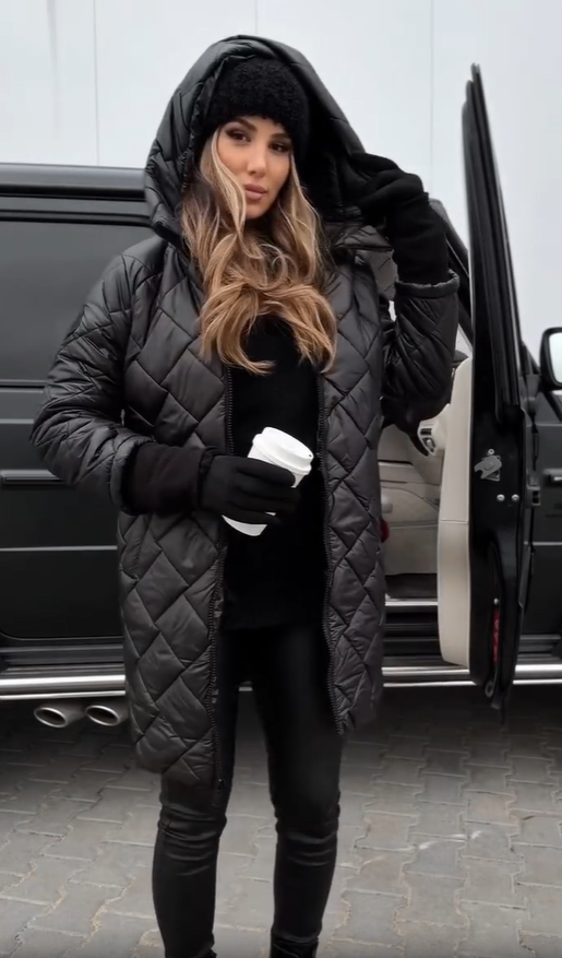 Rita | Women's Quilted Longline Hooded Jacket