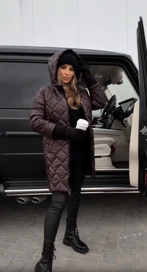 Rita | Women's Quilted Longline Hooded Jacket