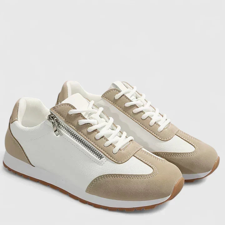 Joan | Women's Two-Tone Zip-Up Sneakers