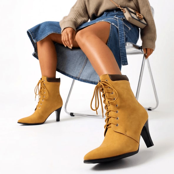 Eilidh | Women's Lace-Up Stiletto Ankle Boots