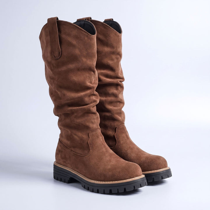 Marigold | Women's Knee-High Slouch Lug Boots