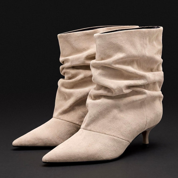 Lacey | Women's Slouch Kitten Heel Boots