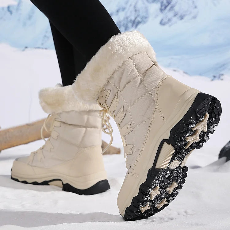 Maggie | Women's Quilted Lace-Up Winter Boots
