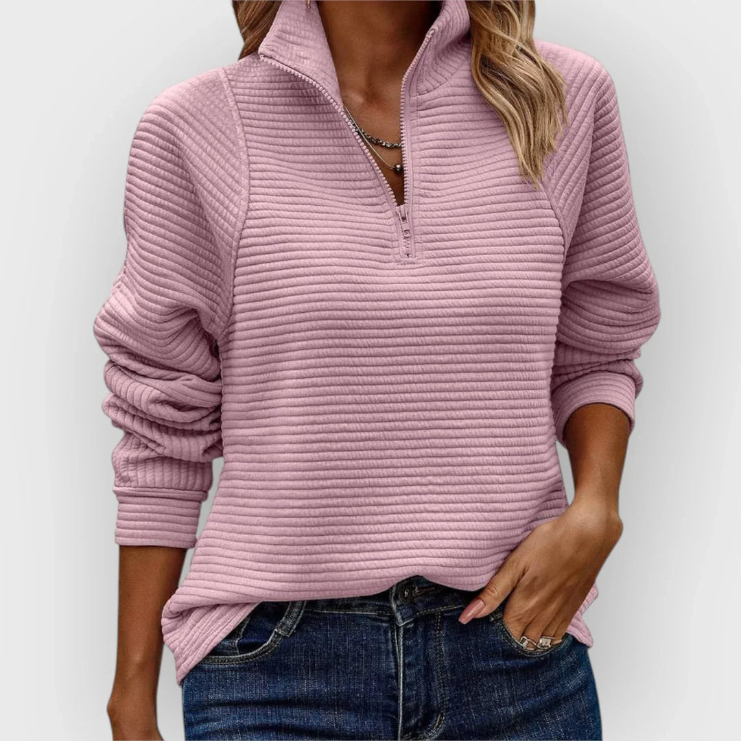 Nina | Women's Ribbed Half-Zip Pullover