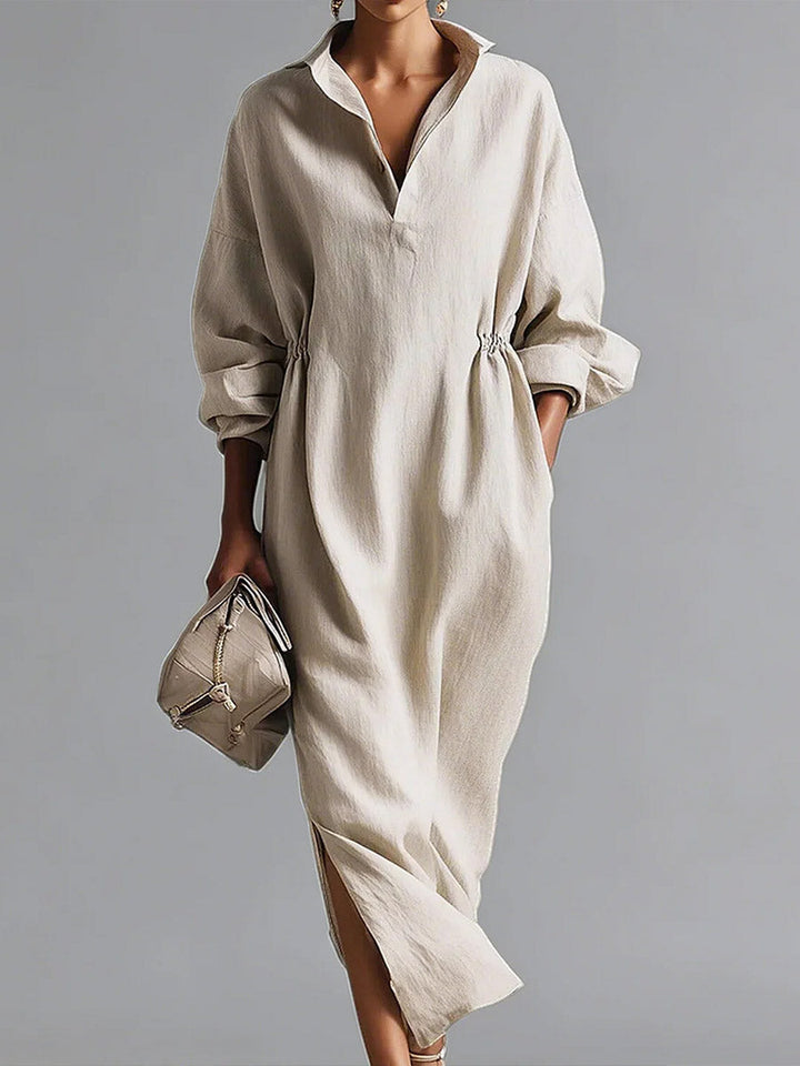 Bonnie | Women's Lapel Long Sleeve Shirt Dress
