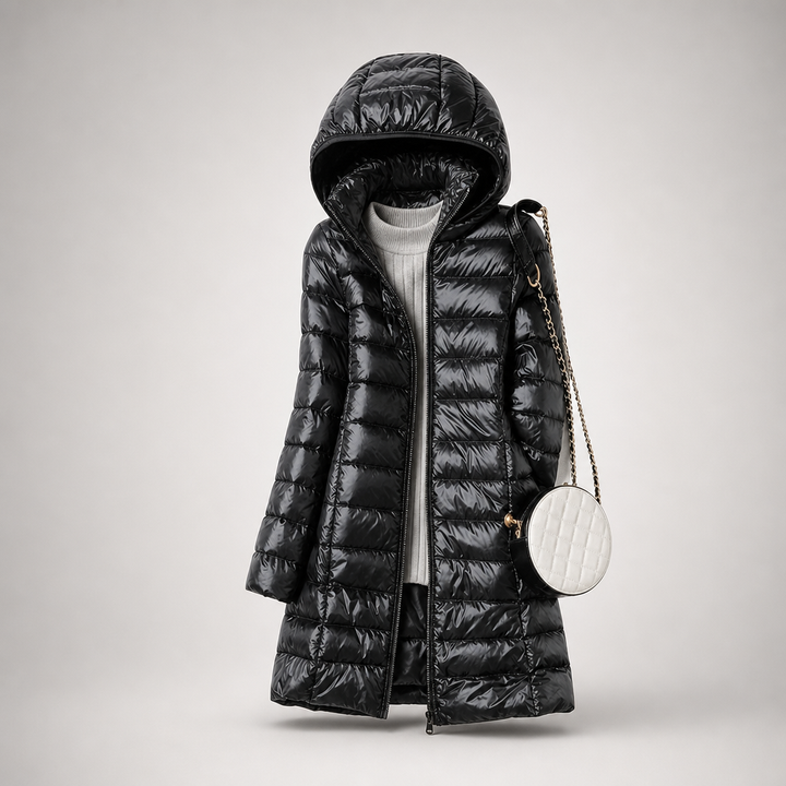 Lindsay | Women's Quilted Longline Hooded Puffer Jacket
