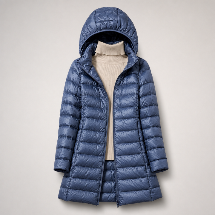 Lindsay | Women's Quilted Longline Hooded Puffer Jacket