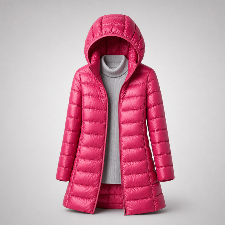 Lindsay | Women's Quilted Longline Hooded Puffer Jacket
