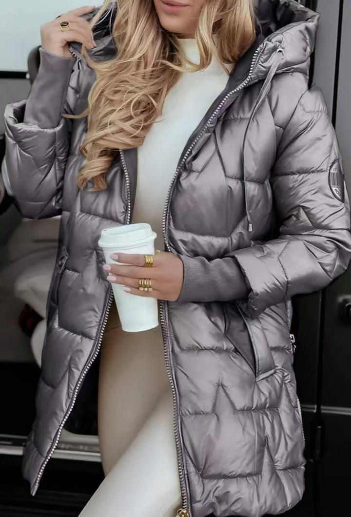 Octavia | Women's Quilted Hooded Longline Jacket