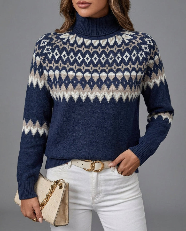 Katie | Women's Fair Isle Turtleneck Sweater