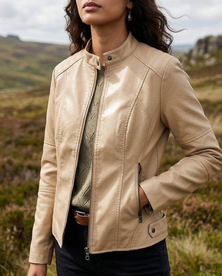 Melanie | Women's Cropped Moto Jacket