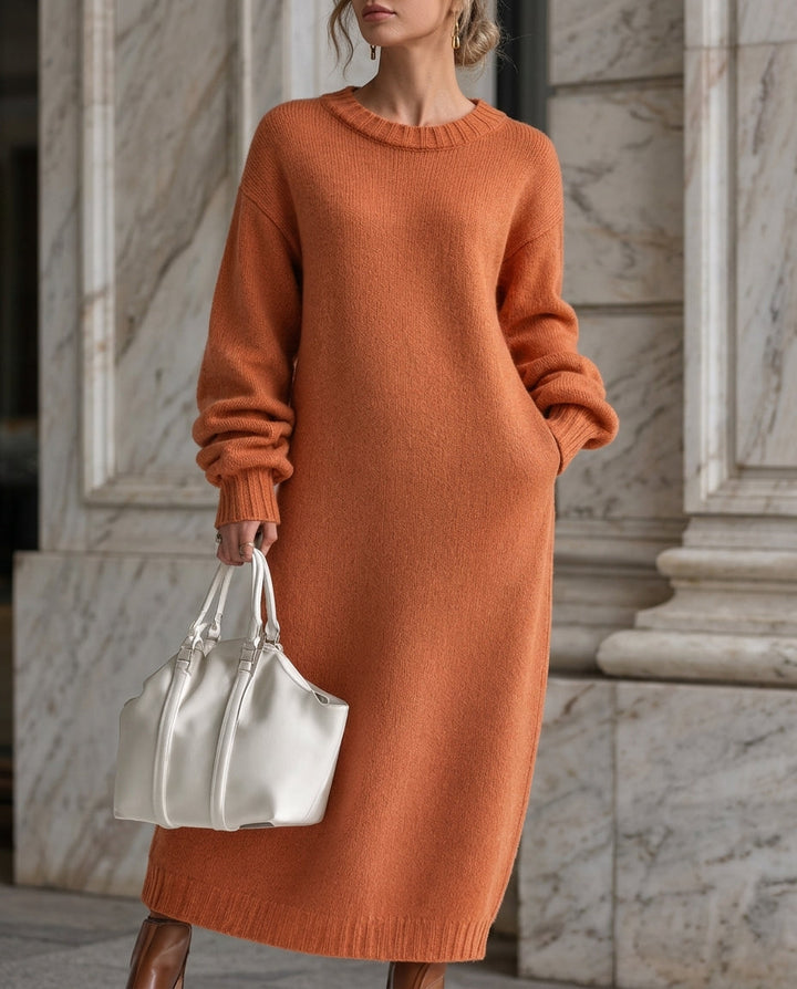 Camille | Women's Oversized Ribbed Knit Maxi Dress