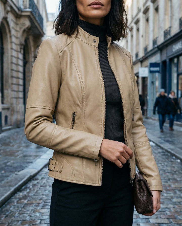 Angie | Women's Cropped Moto Jacket
