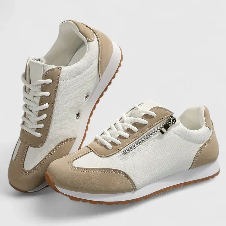 Joan | Women's Two-Tone Zip-Up Sneakers