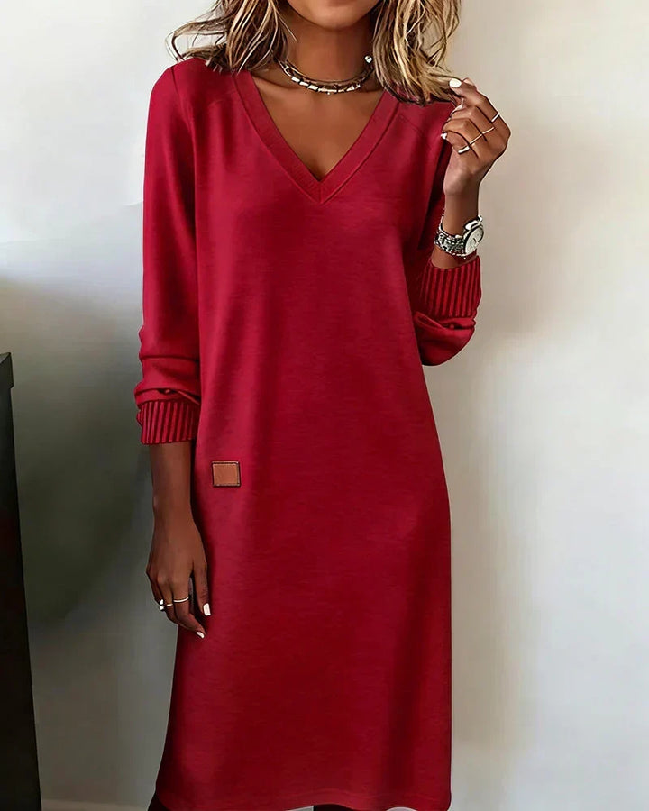 Valentina | Women's V-Neck Midi Dress