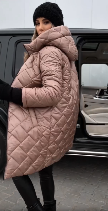 Rita | Women's Quilted Longline Hooded Jacket