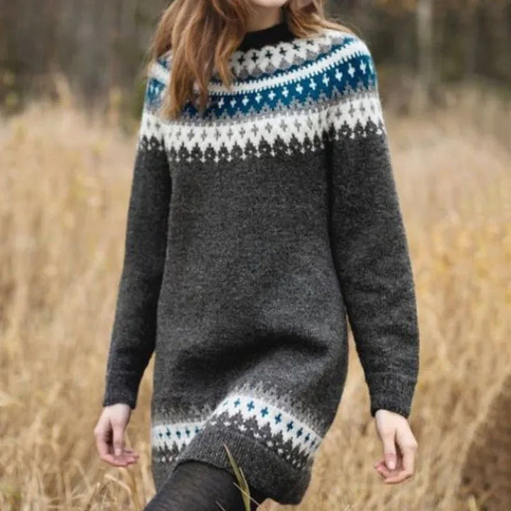 April | Women's Fair Isle Crew Neck Sweater