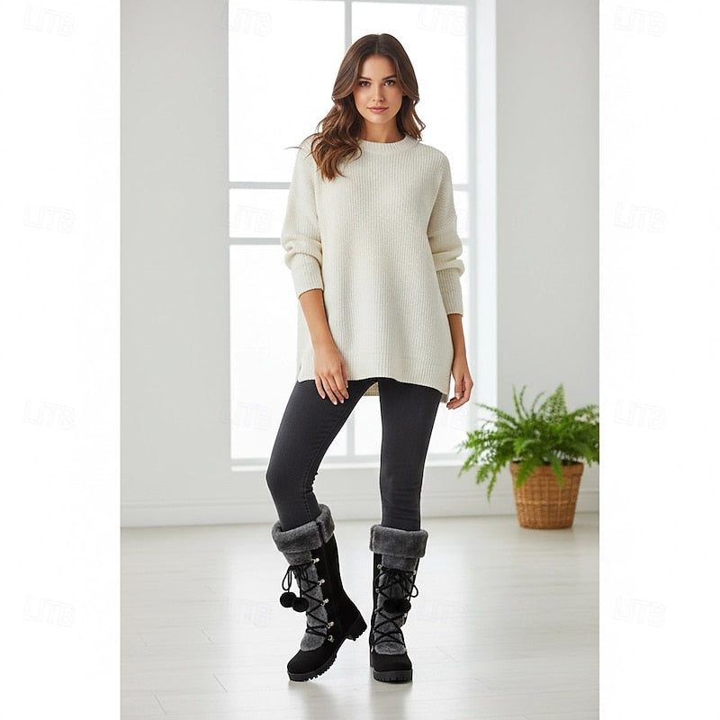 Pandora | Women's Lace-Up Mid-Calf Winter Boots