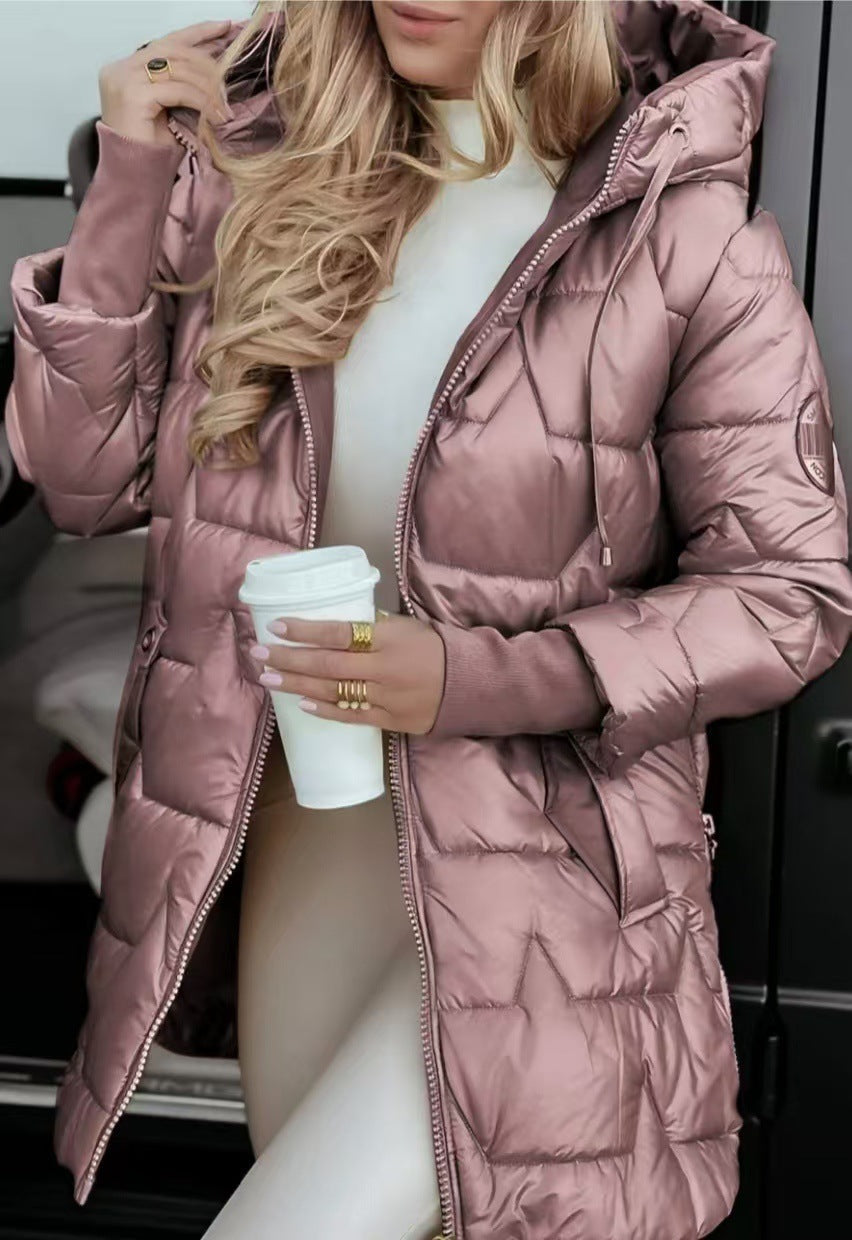 Octavia | Women's Quilted Hooded Longline Jacket