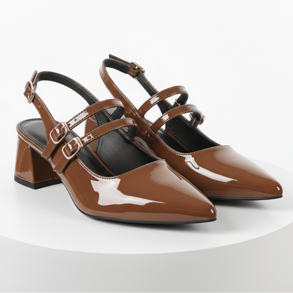 Clarissa | Women's Double Strap Slingback Heels