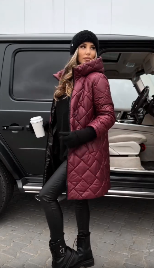 Rita | Women's Quilted Longline Hooded Jacket