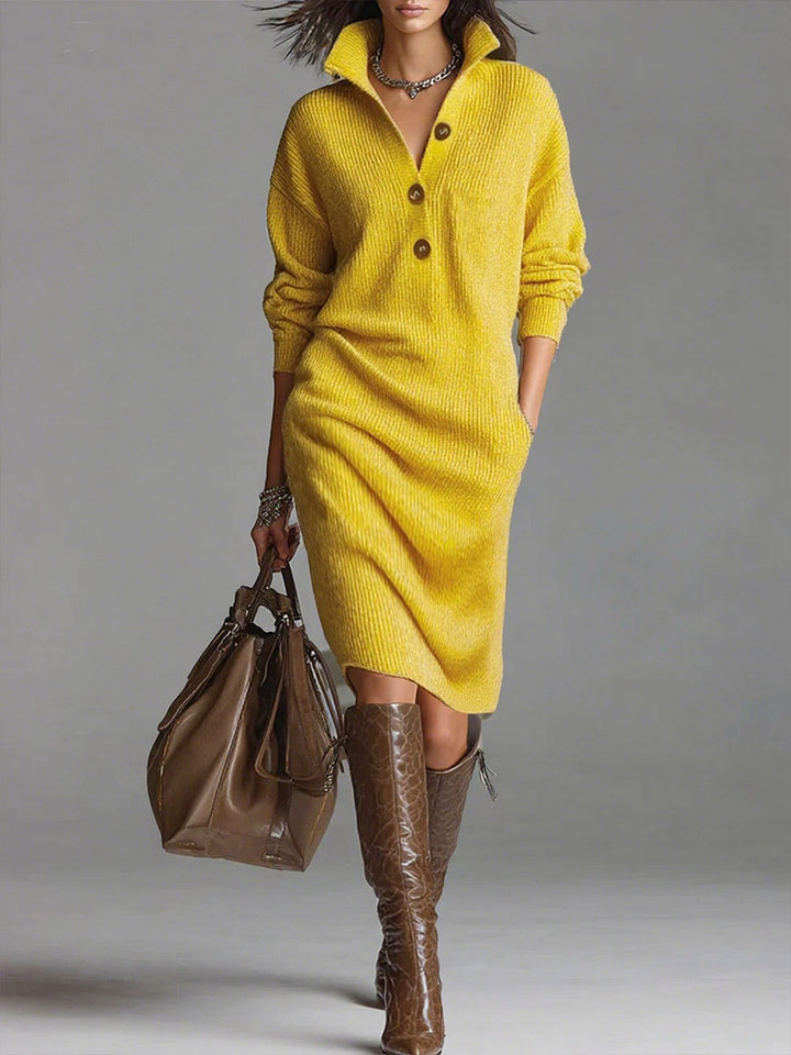 Rosanna | Women's Ribbed Knit Midi Dress