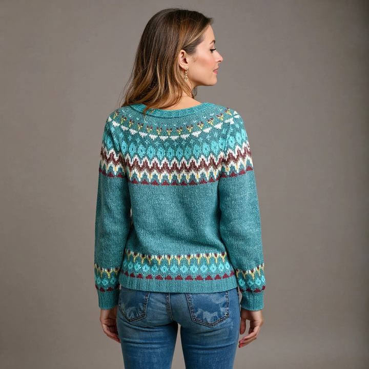 Dawn | Women's Fair Isle Round Neck Sweater