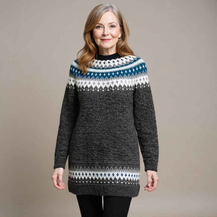 April | Women's Fair Isle Crew Neck Sweater
