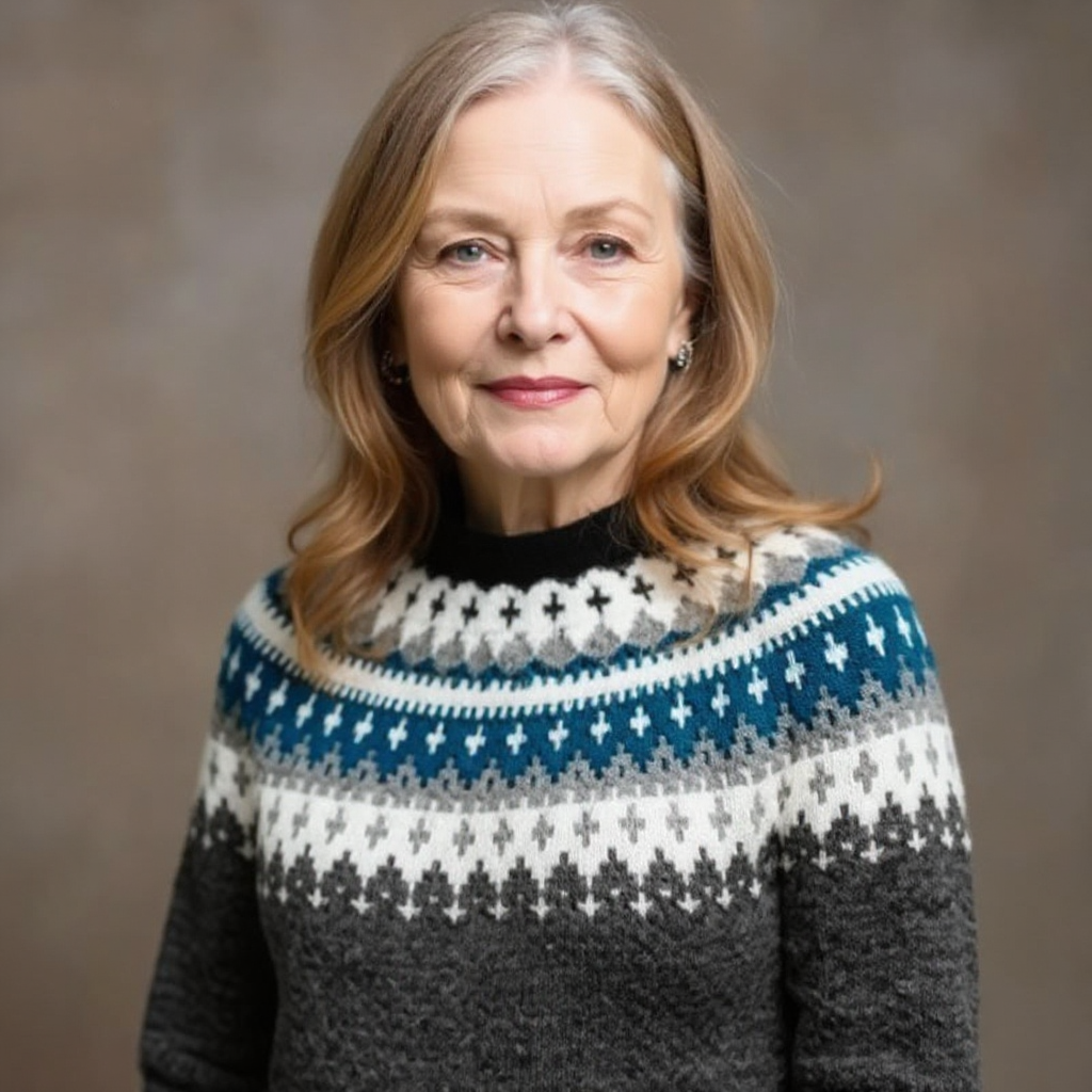 April | Women's Fair Isle Crew Neck Sweater