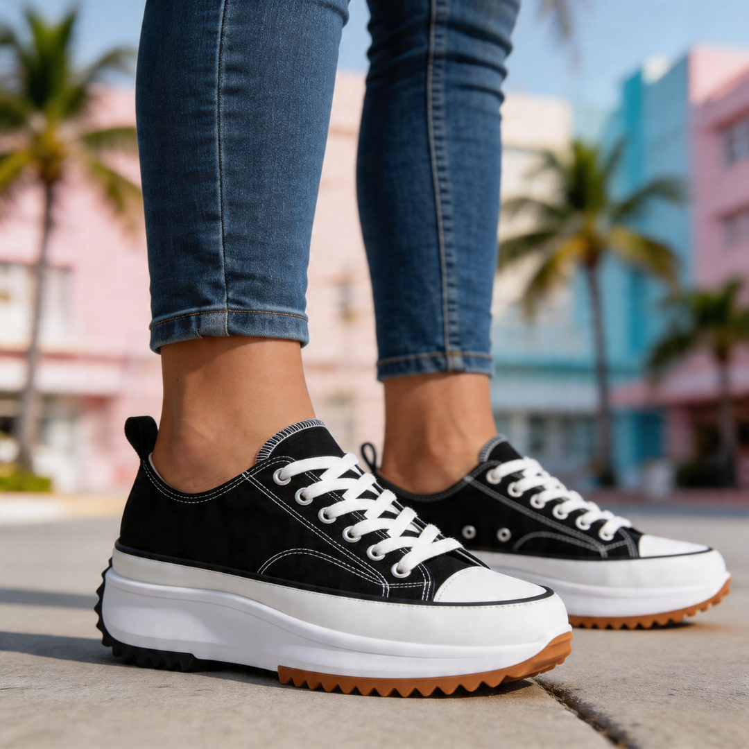 Robyn | Women's Tiger Print Platform Sneakers