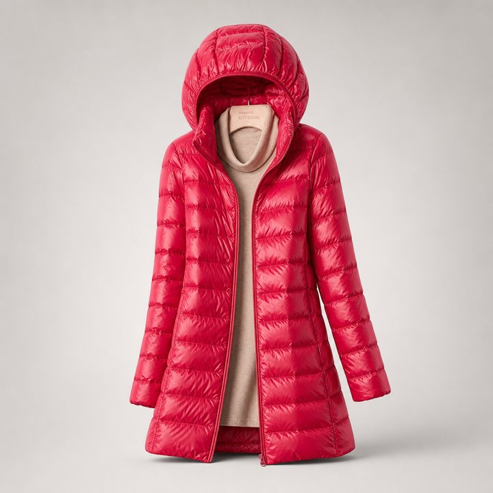 Lindsay | Women's Quilted Longline Hooded Puffer Jacket