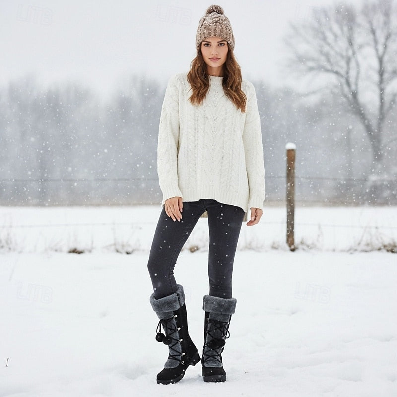 Pandora | Women's Lace-Up Mid-Calf Winter Boots