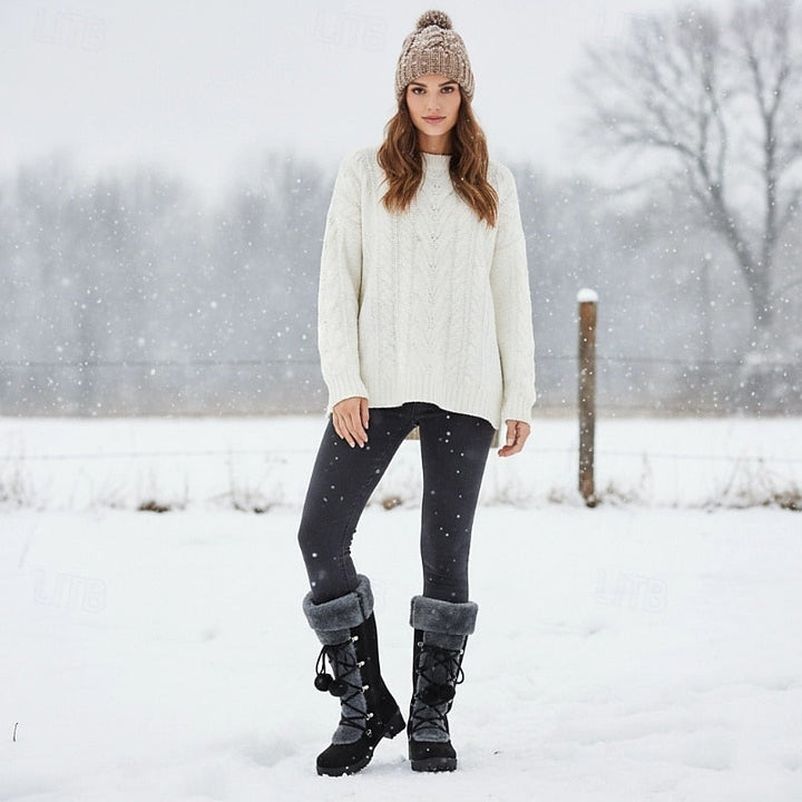 Pandora | Women's Lace-Up Mid-Calf Winter Boots