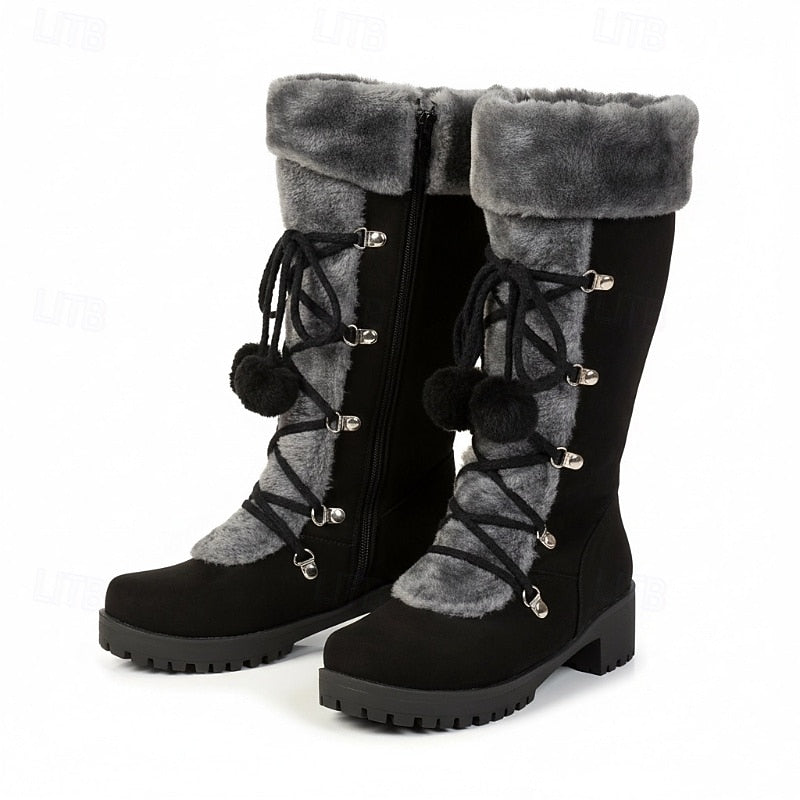 Pandora | Women's Lace-Up Mid-Calf Winter Boots