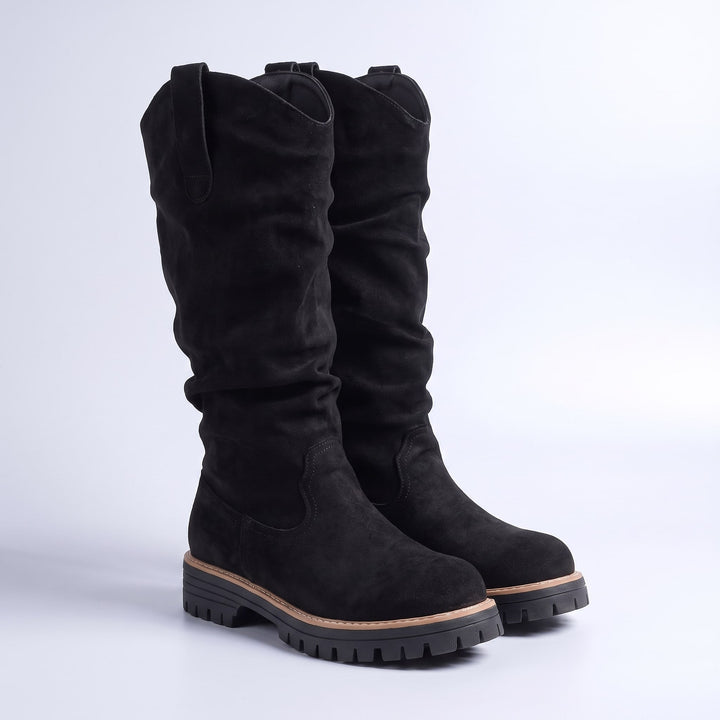 Marigold | Women's Knee-High Slouch Lug Boots