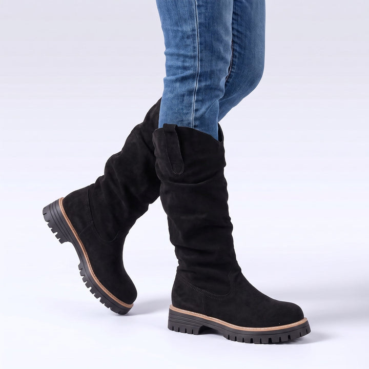 Marigold | Women's Knee-High Slouch Lug Boots