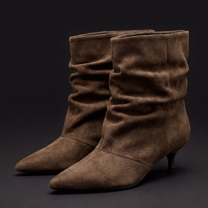 Lacey | Women's Slouch Kitten Heel Boots