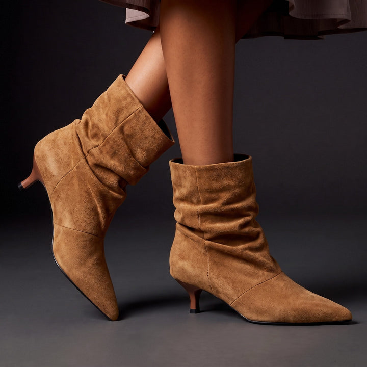 Lacey | Women's Slouch Kitten Heel Boots