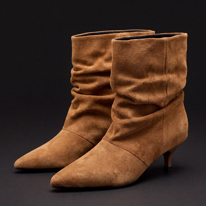 Lacey | Women's Slouch Kitten Heel Boots