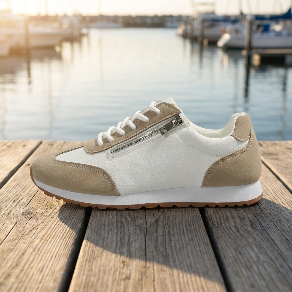 Joan | Women's Two-Tone Zip-Up Sneakers