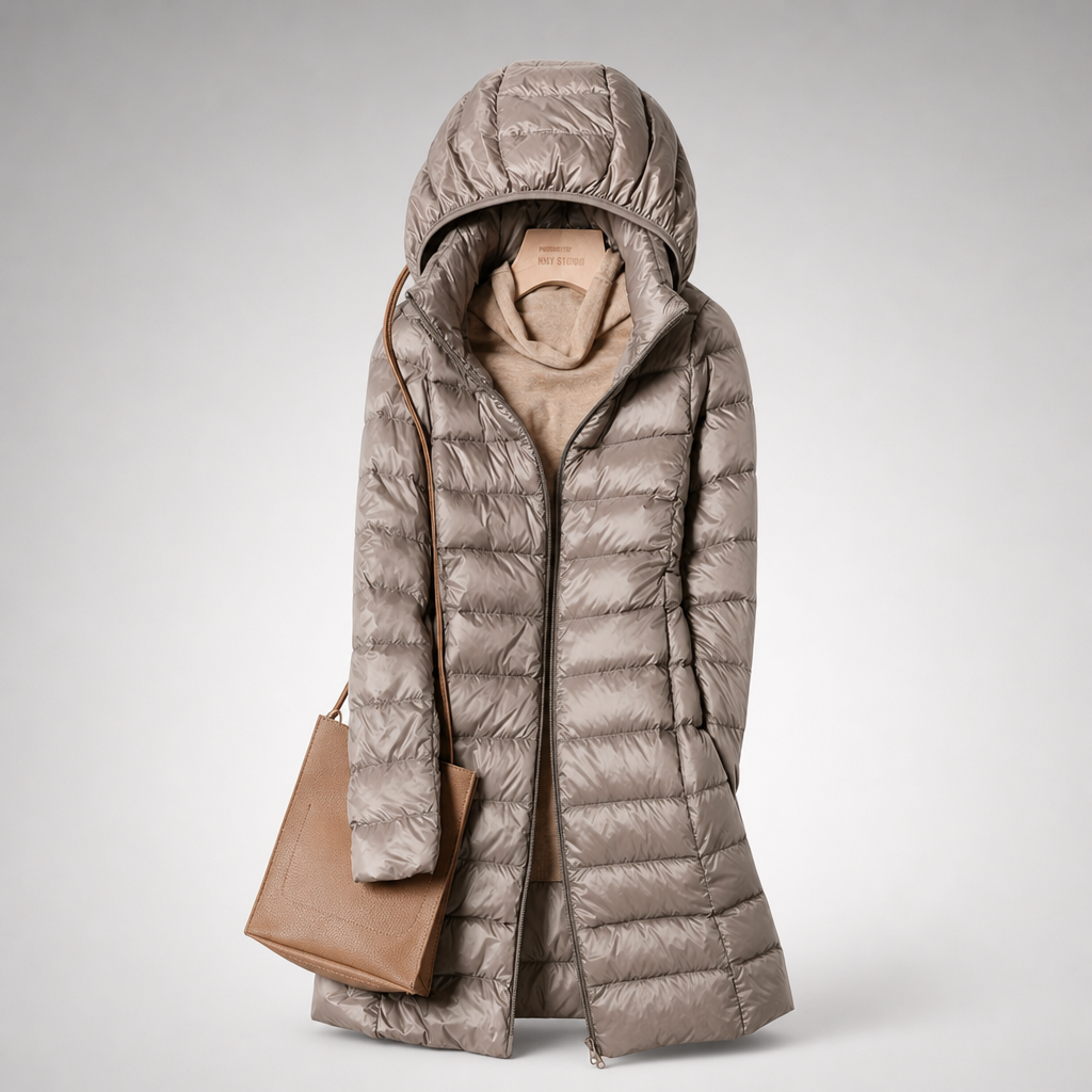 Lindsay | Women's Quilted Longline Hooded Puffer Jacket